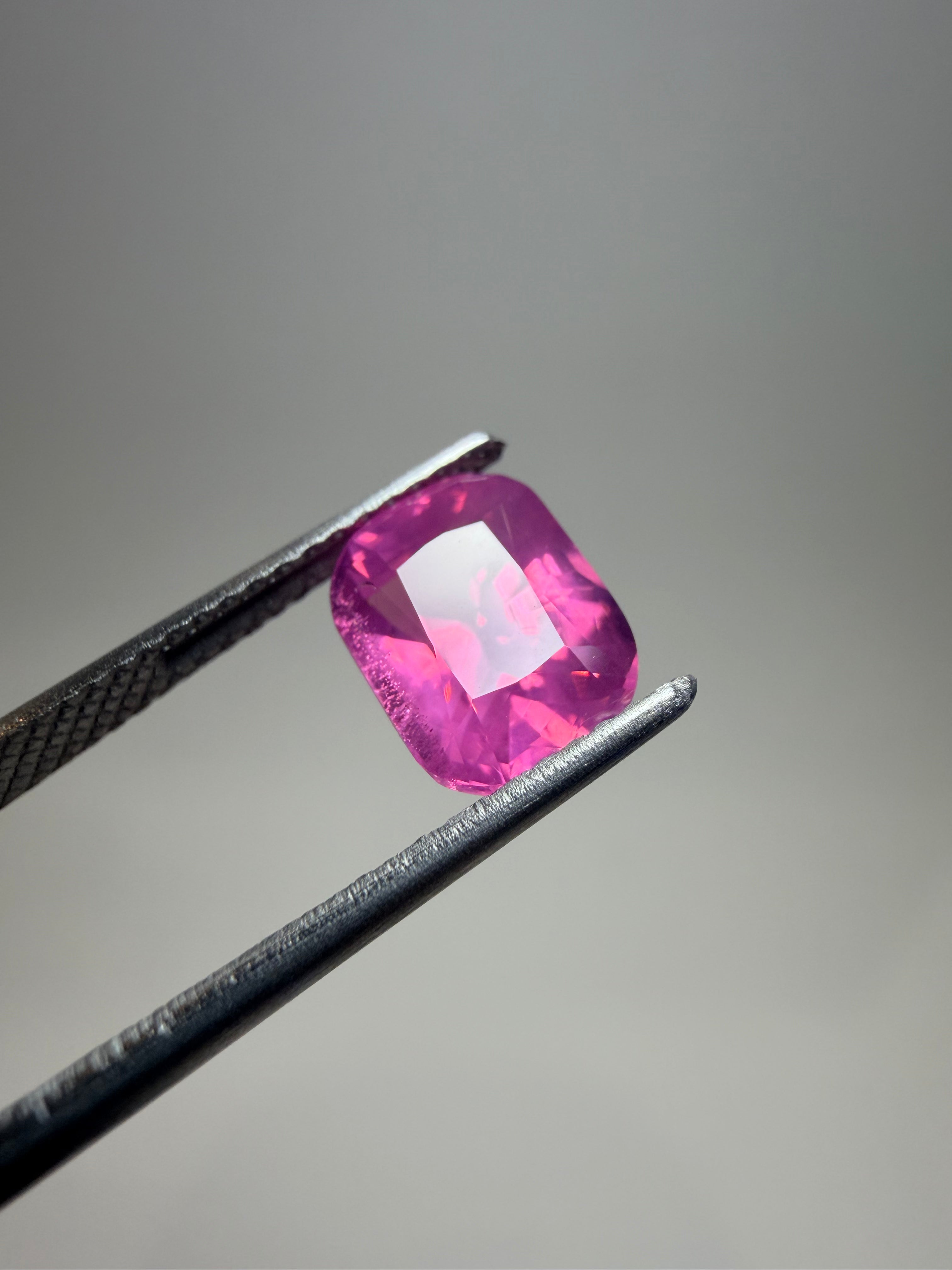 Natural untreated pink Mahenge spinel, 2.54 ct elongated cushion, Tanzania