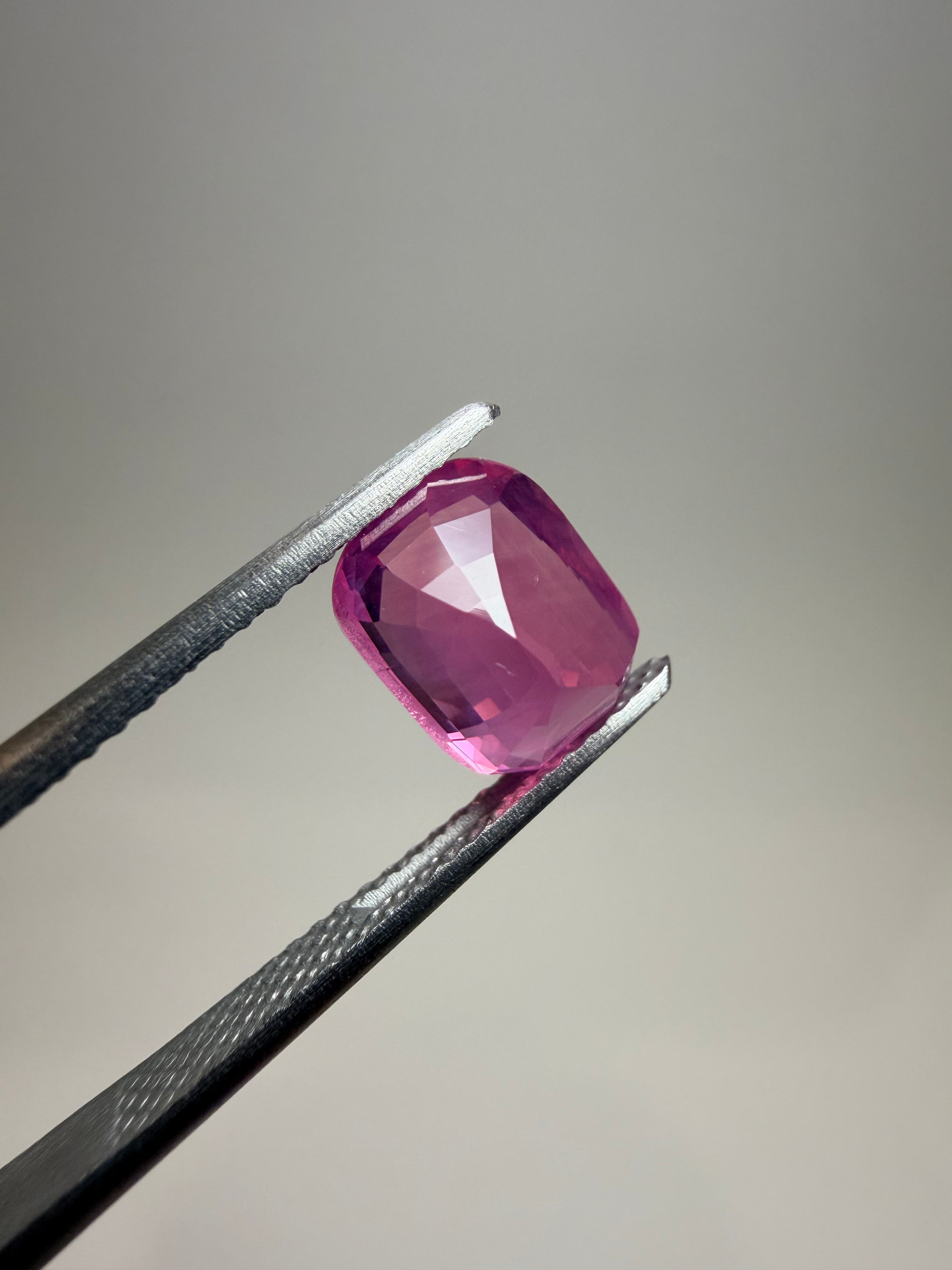 Natural untreated pink Mahenge spinel, 2.54 ct elongated cushion, Tanzania
