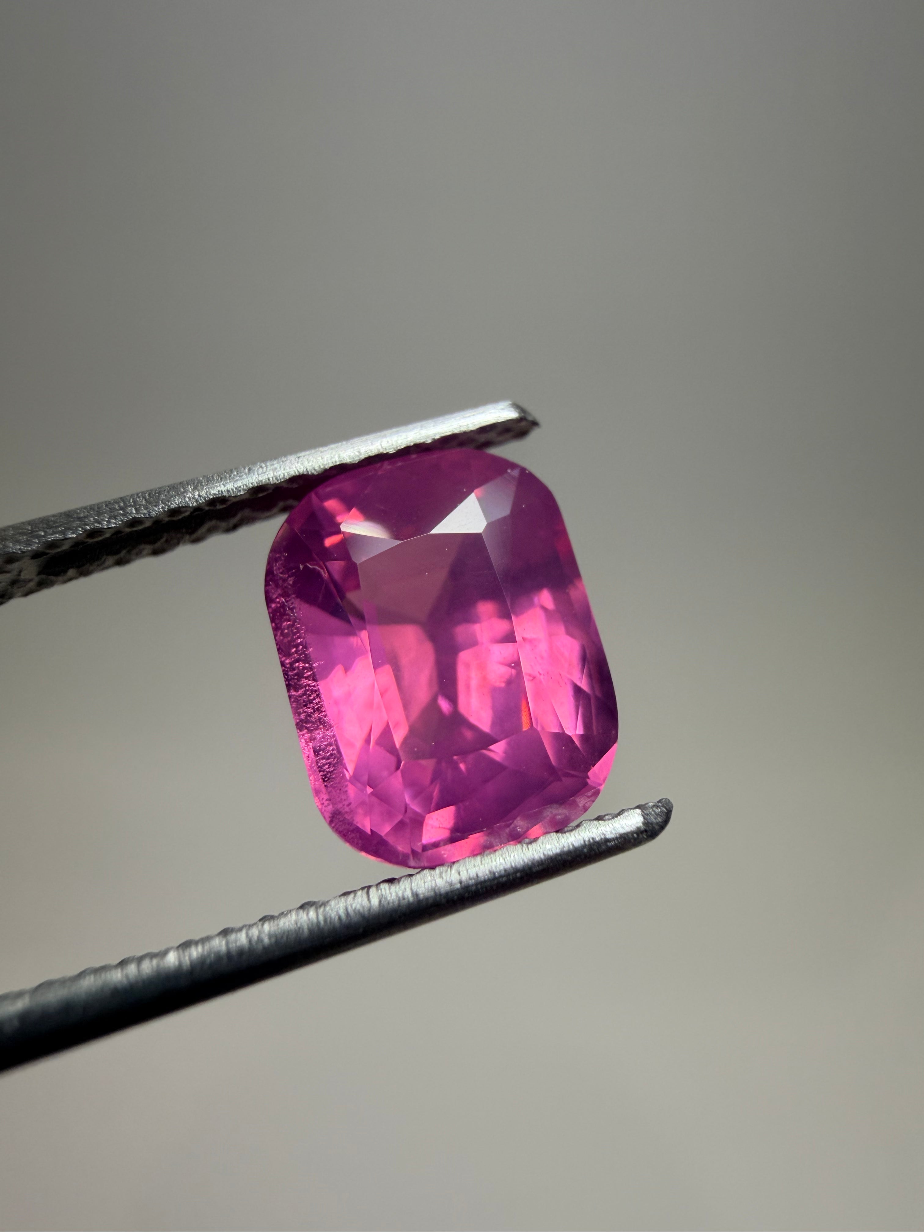 Natural untreated pink Mahenge spinel, 2.54 ct elongated cushion, Tanzania