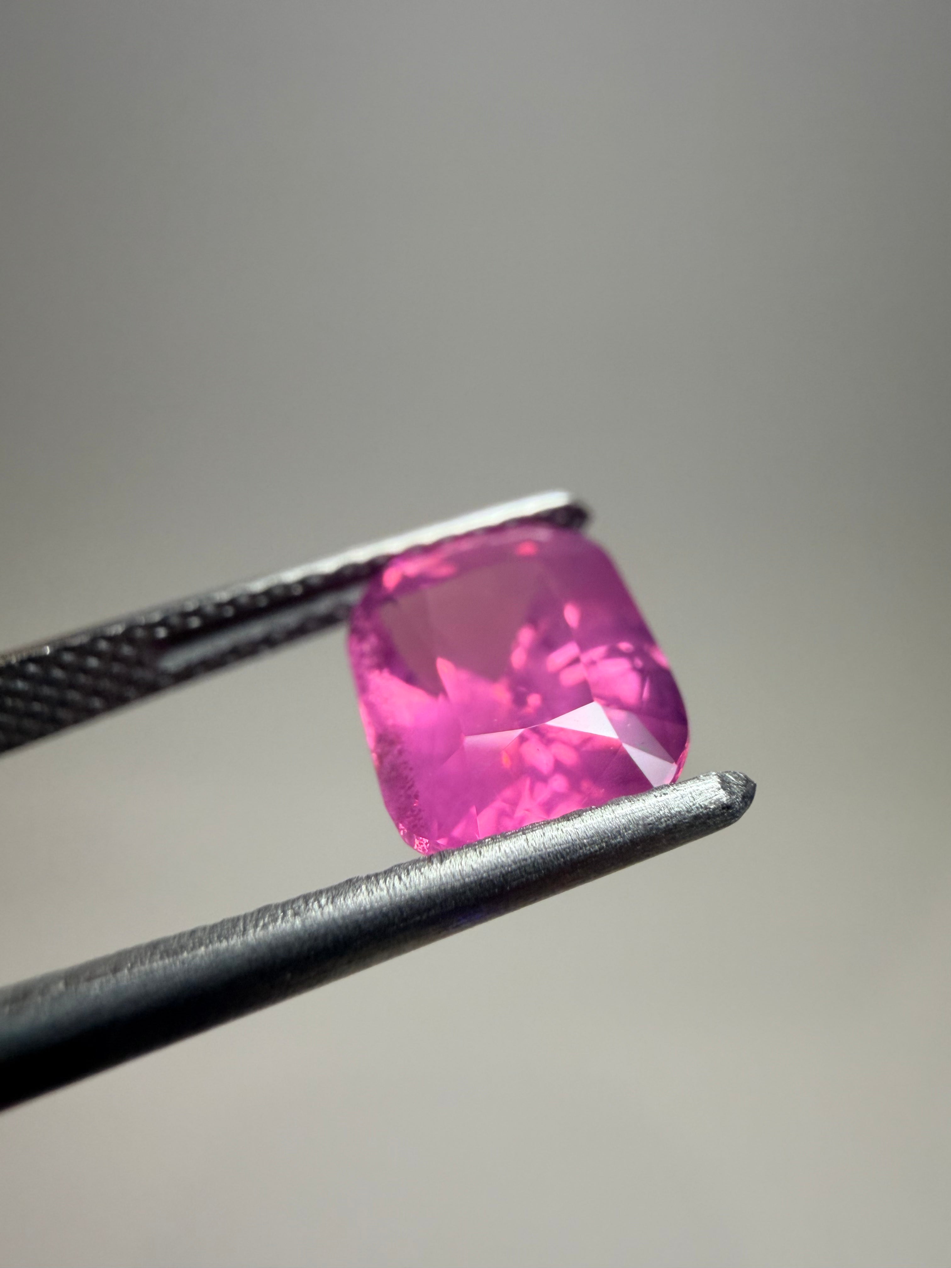 Natural untreated pink Mahenge spinel, 2.54 ct elongated cushion, Tanzania