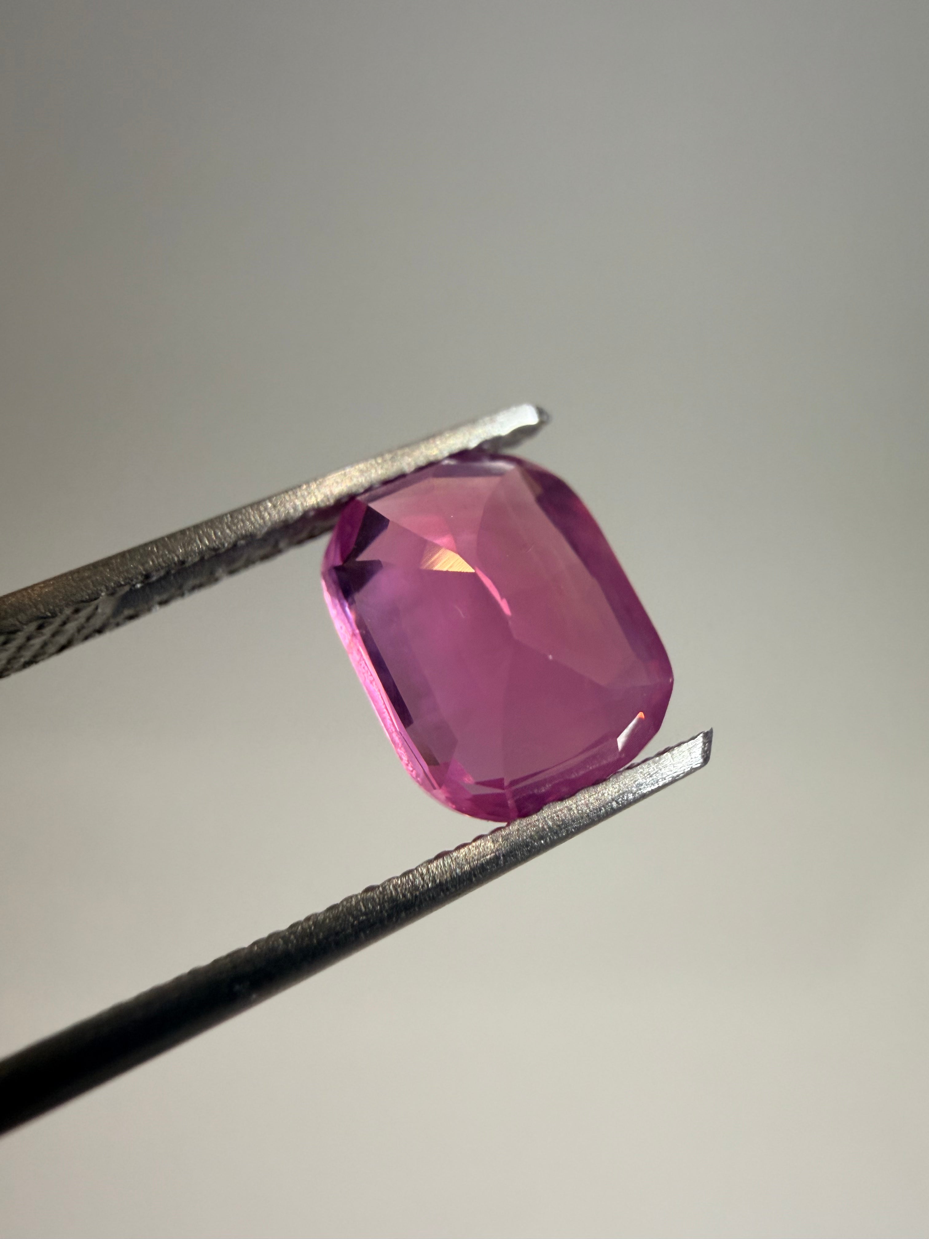 Natural untreated pink Mahenge spinel, 2.54 ct elongated cushion, Tanzania