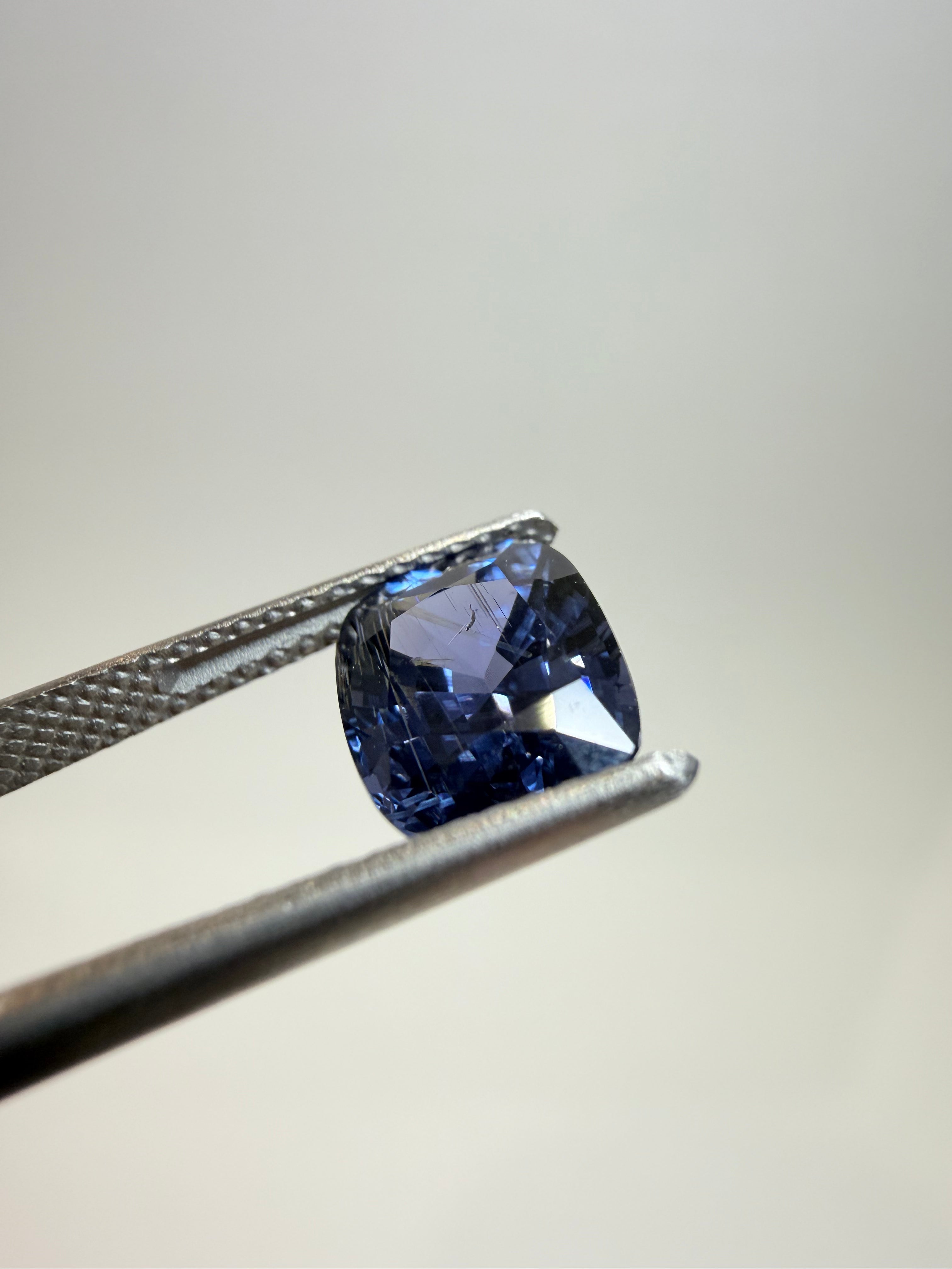 Natural untreated blue spinel, 2.58 ct elongated cushion, Luc Yen Vietnam
