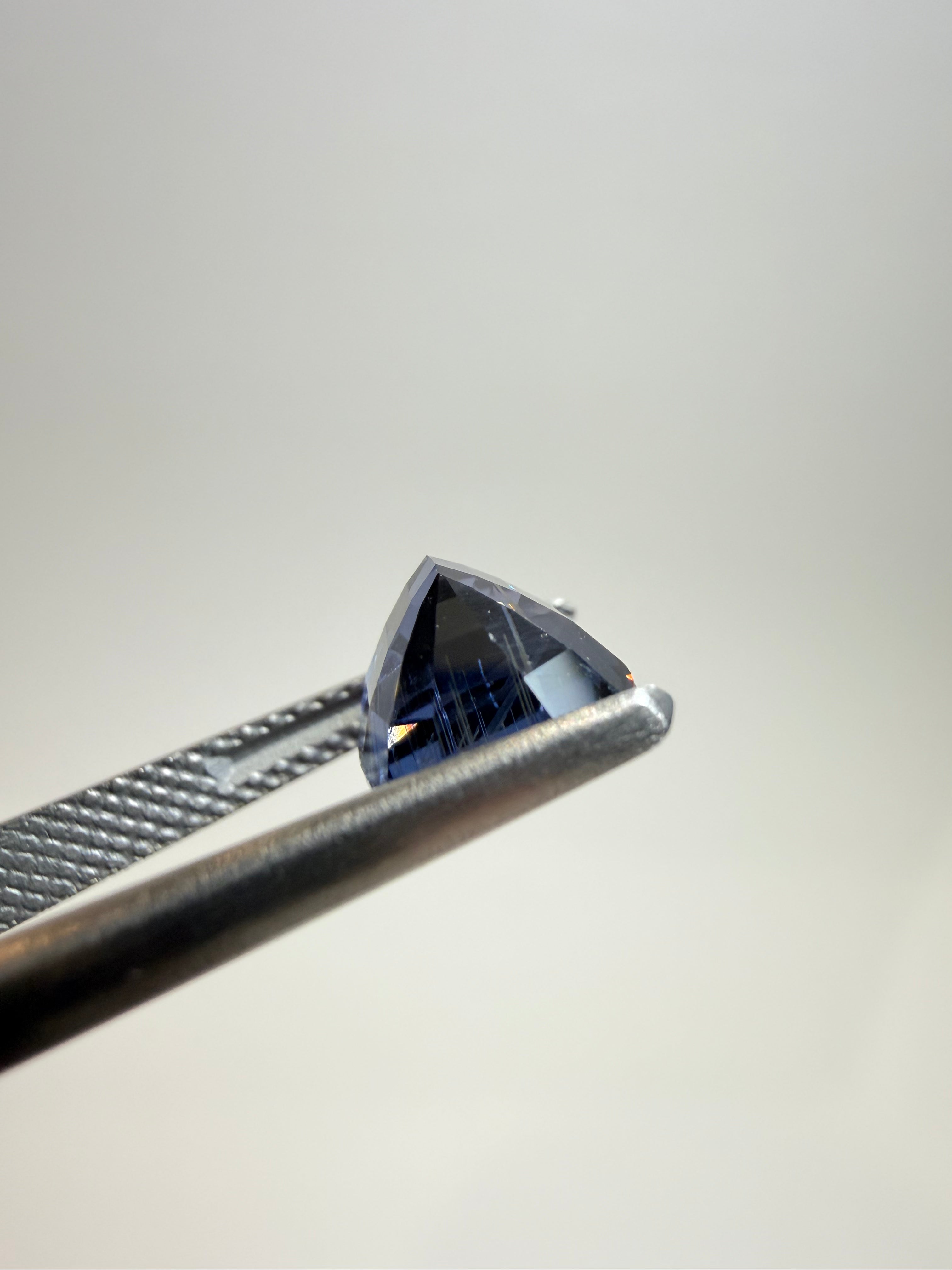 Natural untreated blue spinel, 2.58 ct elongated cushion, Luc Yen Vietnam