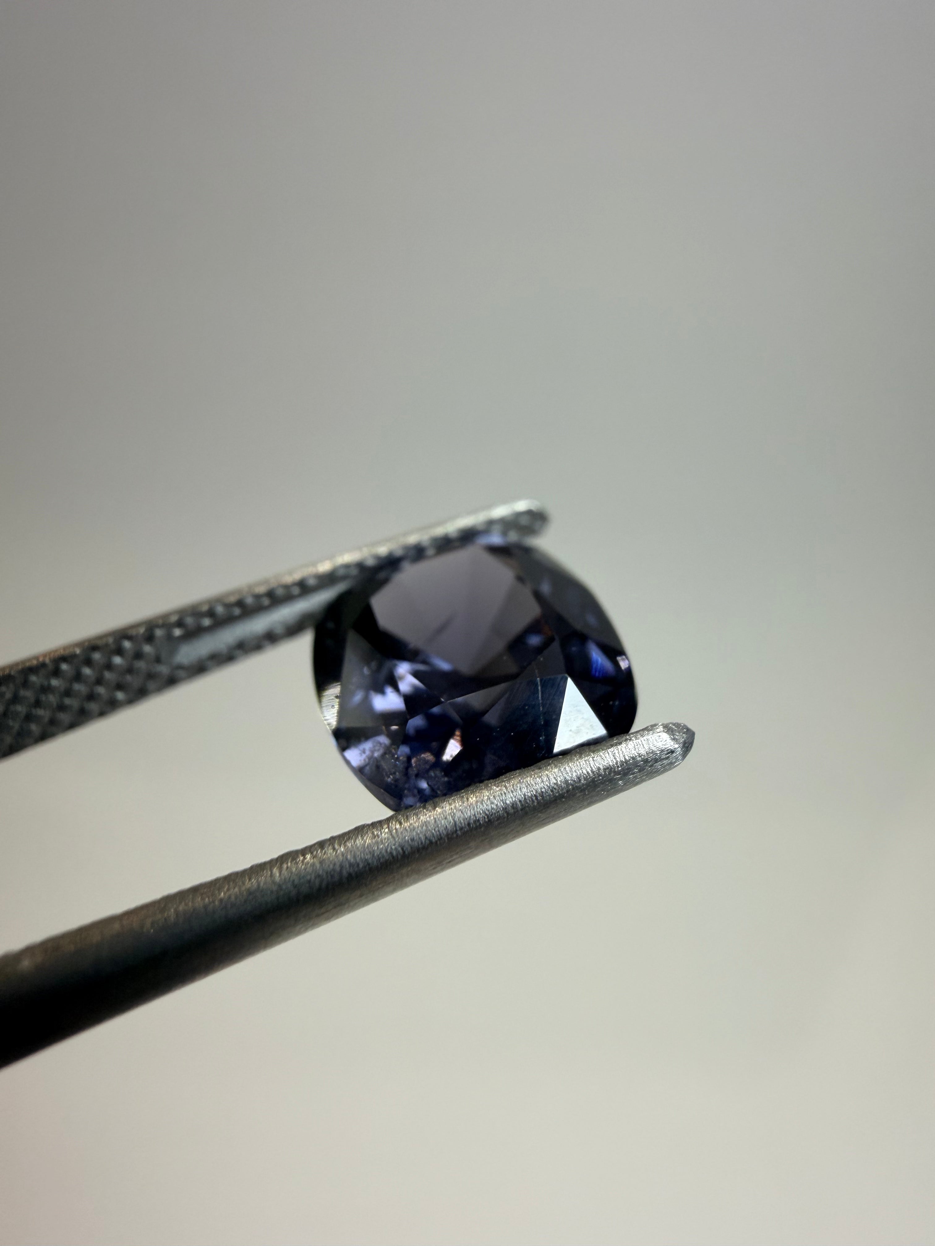 Natural untreated blue spinel, 2.65 ct cushion, Luc Yen Vietnam