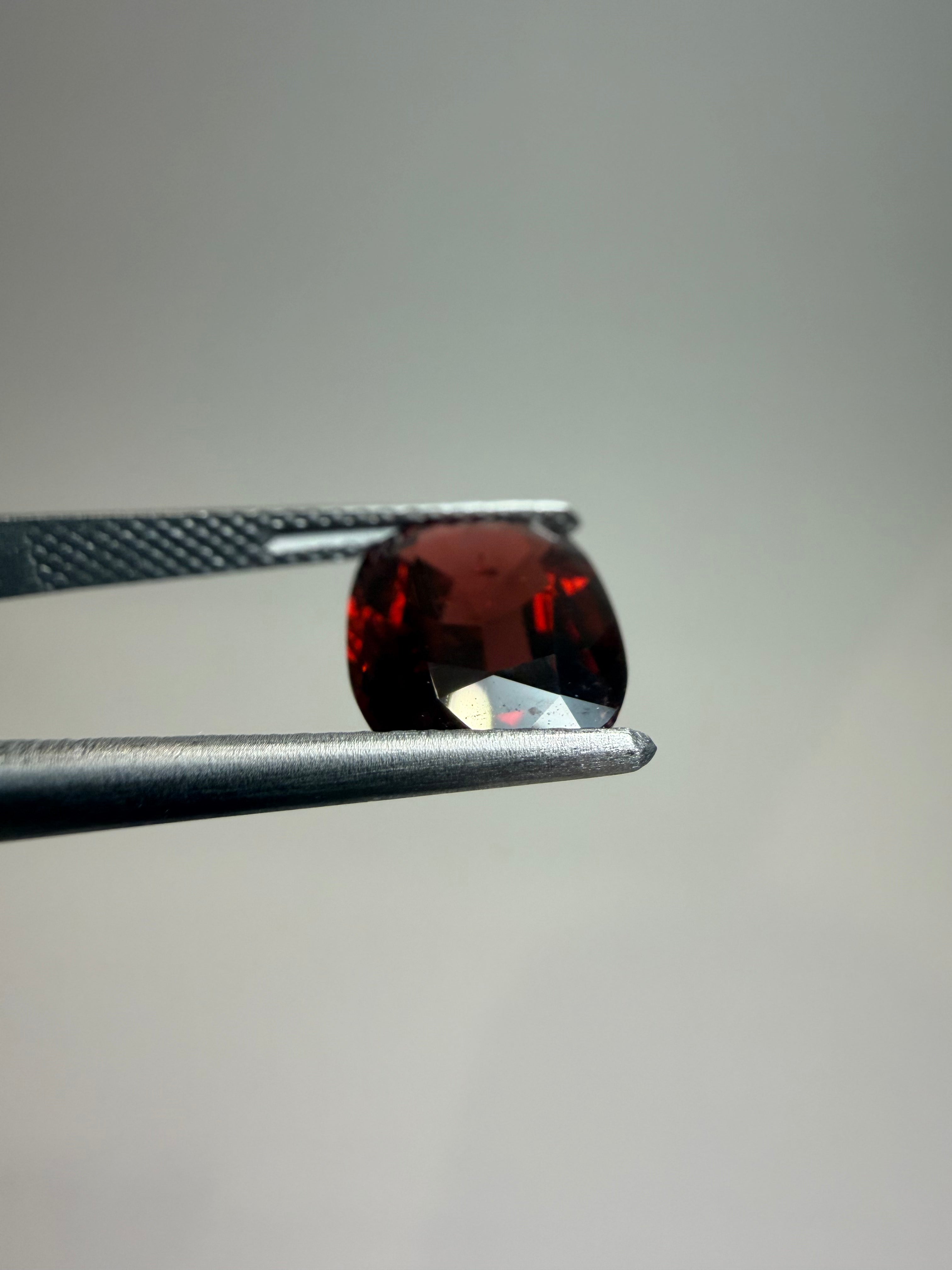 Natural untreated dark-red spinel, 3.89 ct elongated cushion, Luc Yen Vietnam
