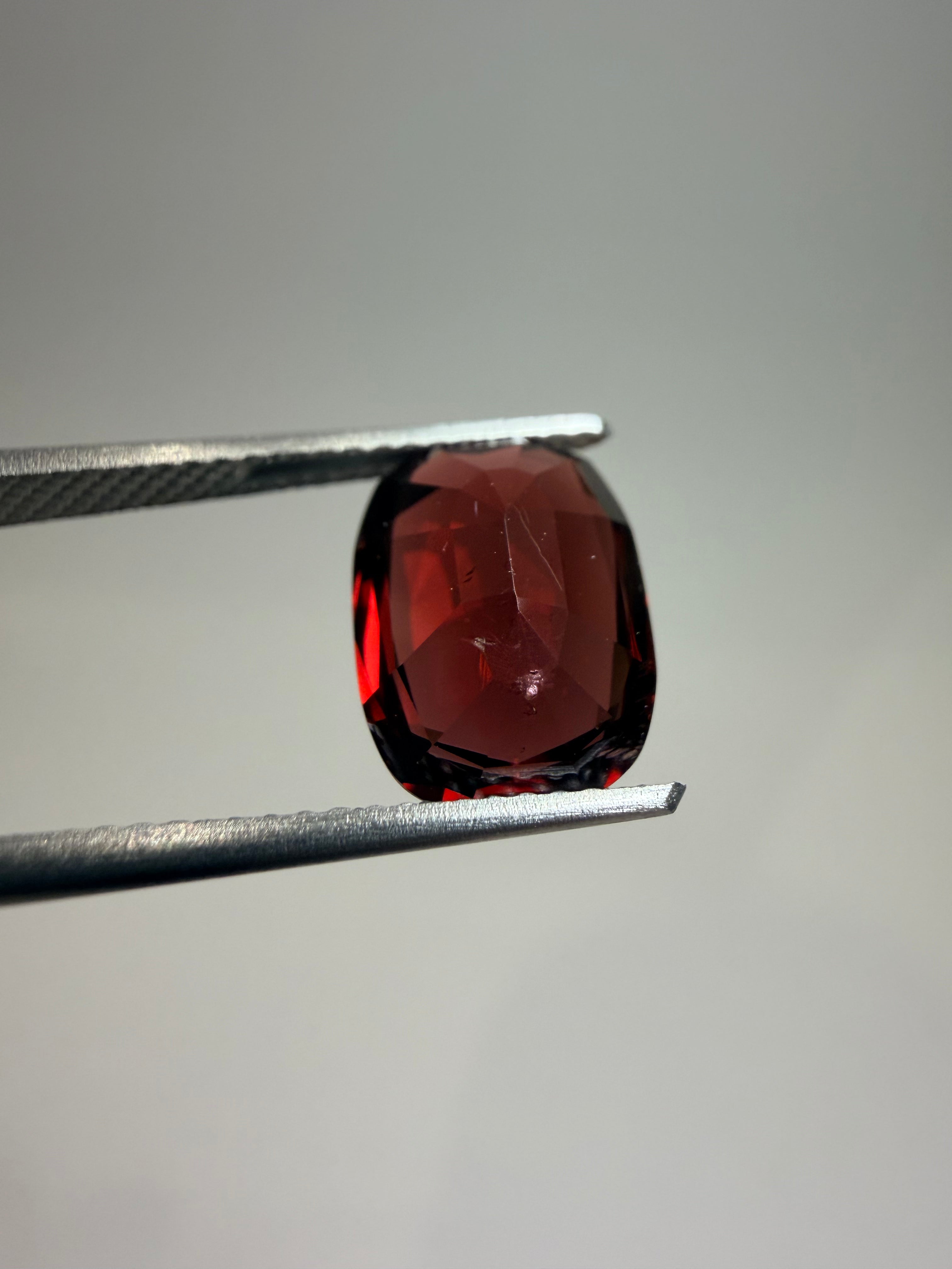 Natural untreated dark-red spinel, 3.89 ct elongated cushion, Luc Yen Vietnam