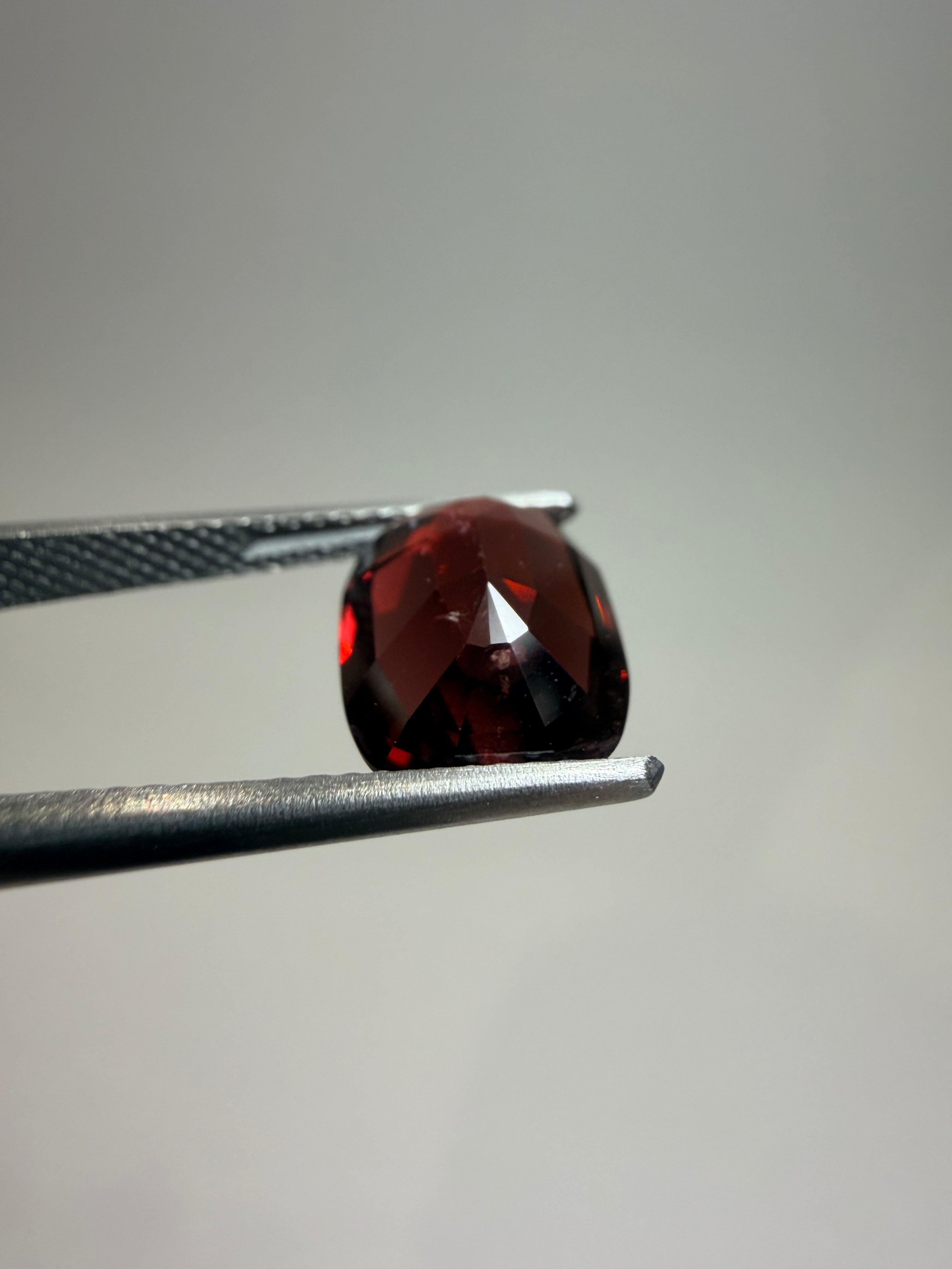 Natural untreated dark-red spinel, 3.89 ct elongated cushion, Luc Yen Vietnam