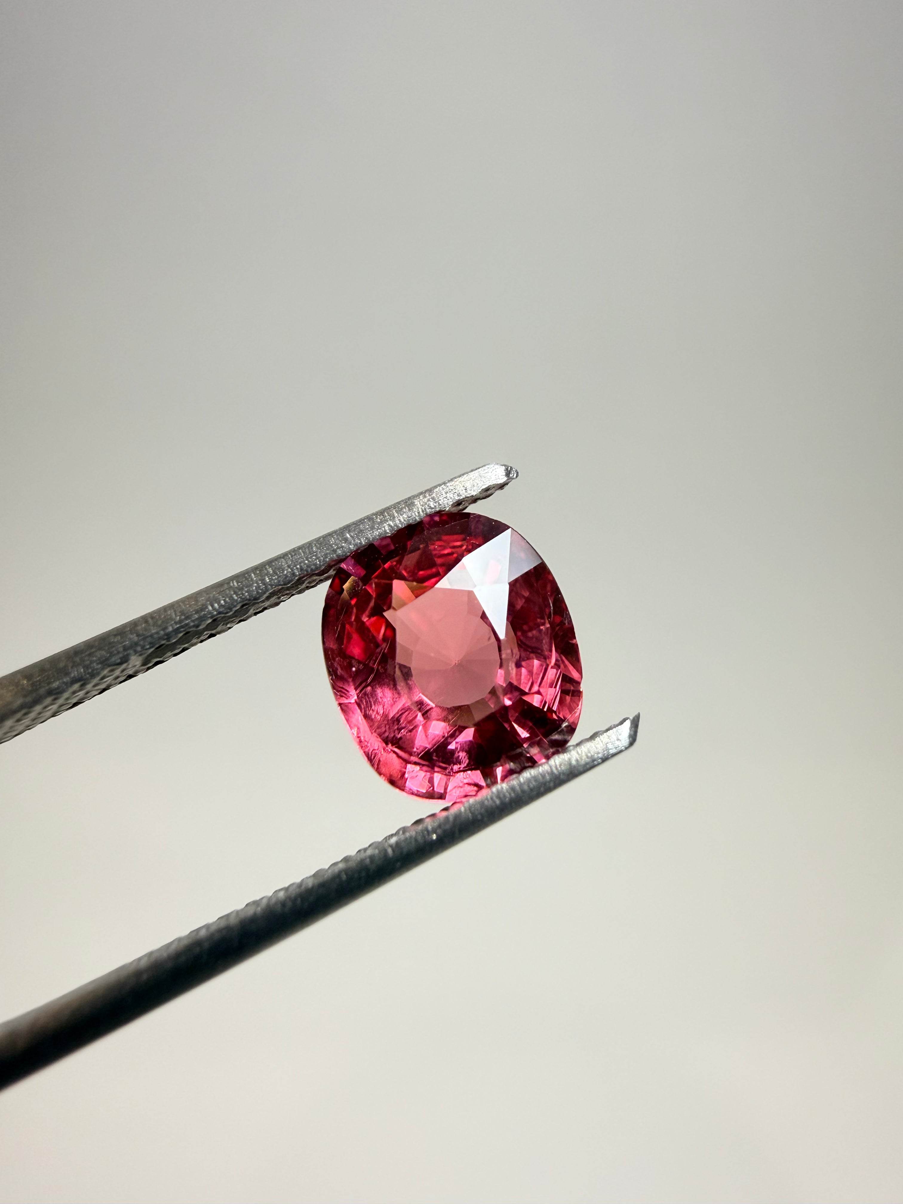 Natural untreated pink spinel, 1.53 ct elongated cushion, Luc Yen Vietnam