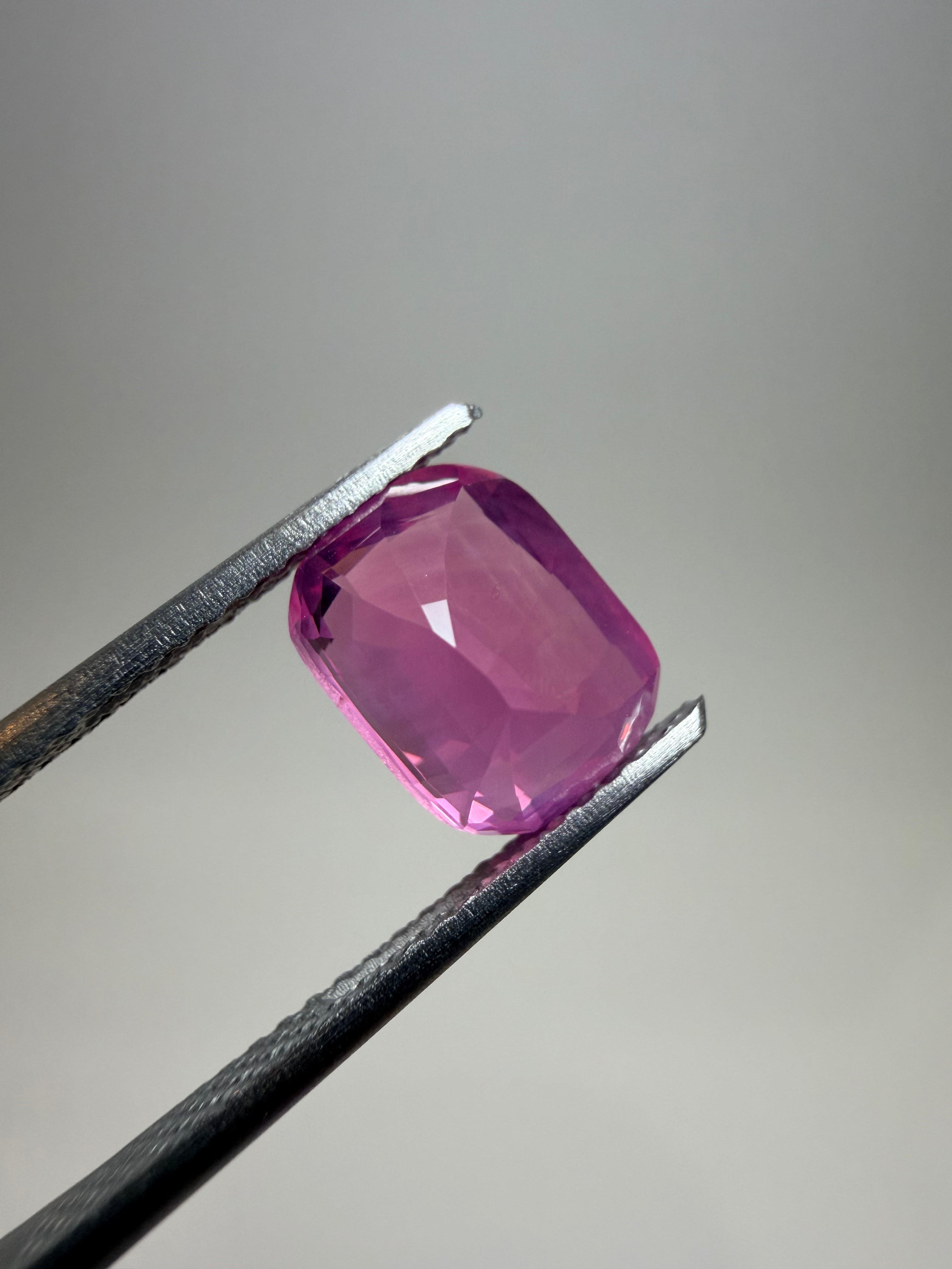 Natural untreated pink Mahenge spinel, 2.54 ct elongated cushion, Tanzania