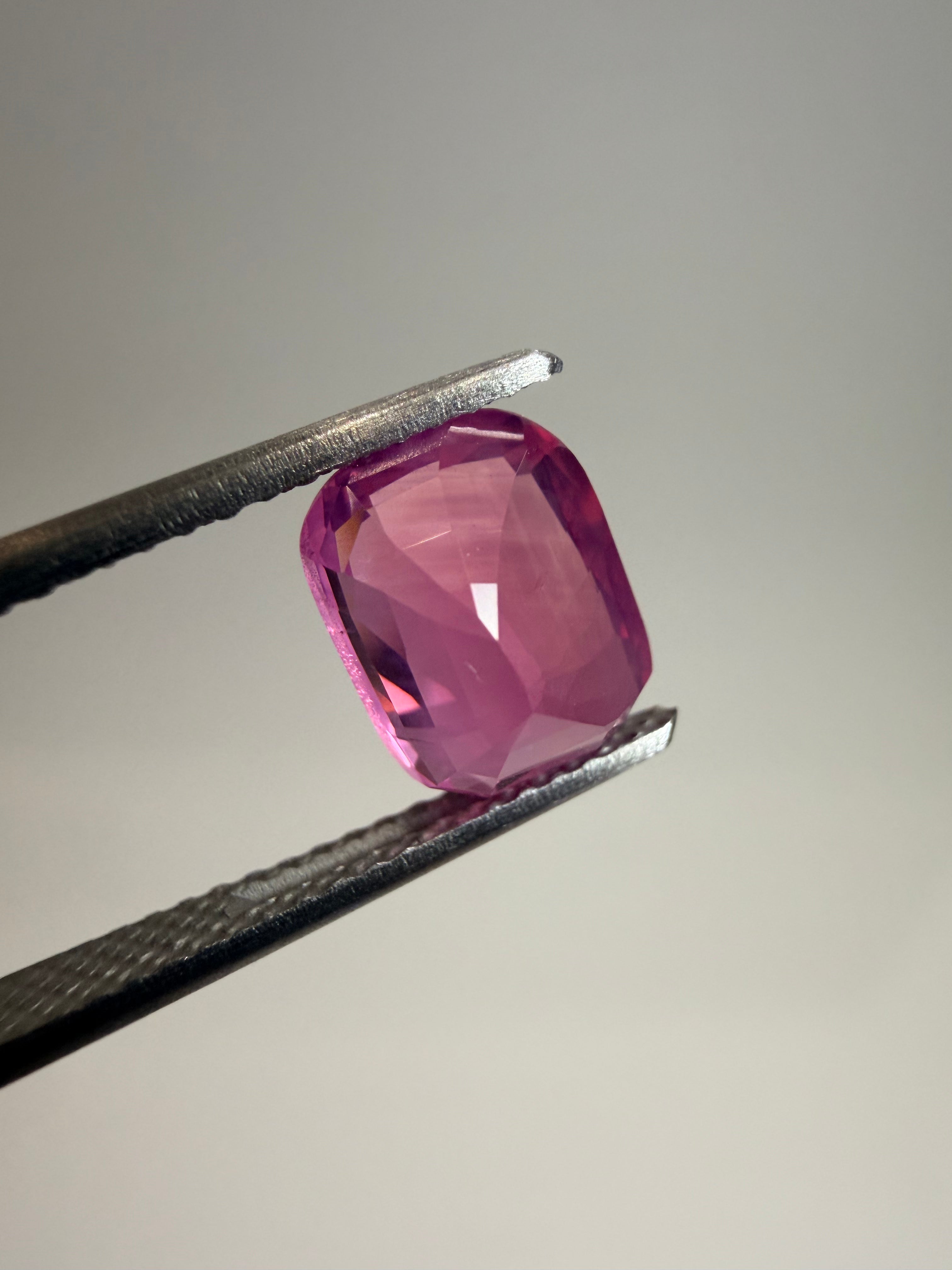 Natural untreated pink Mahenge spinel, 2.54 ct elongated cushion, Tanzania
