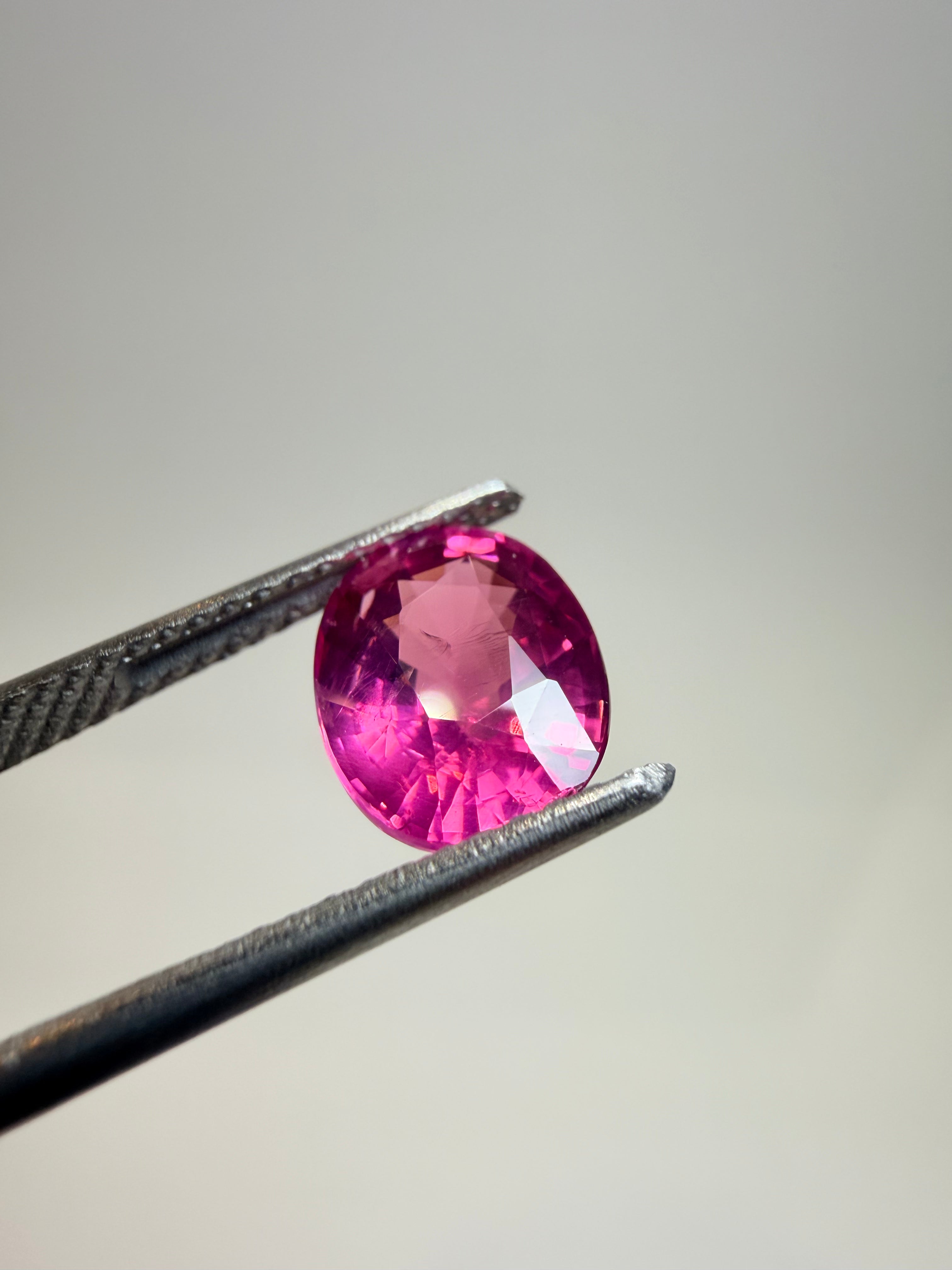 Natural untreated pink Mahenge spinel, 2.09 ct oval, Tanzania