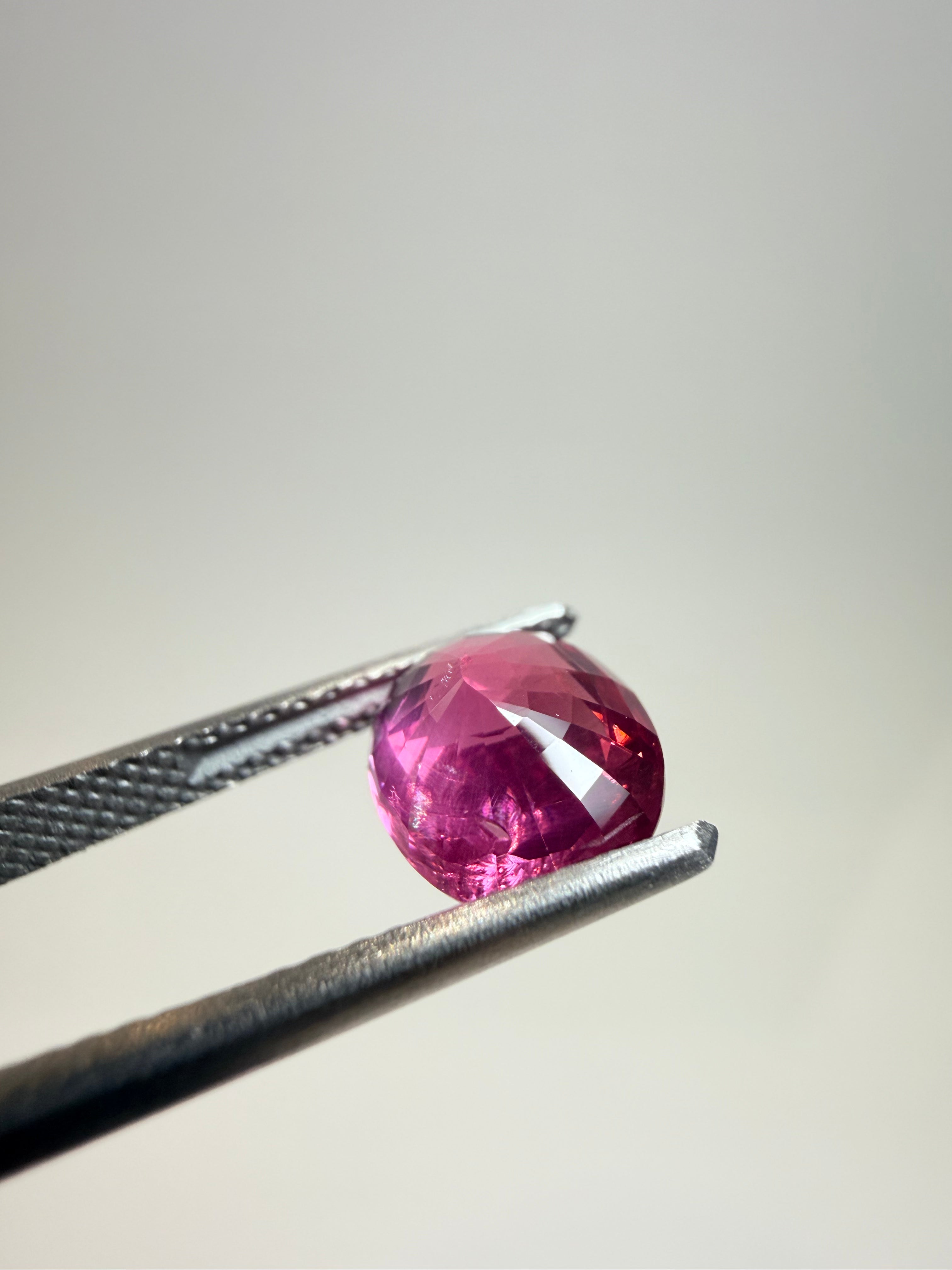Natural untreated pink Mahenge spinel, 2.09 ct oval, Tanzania