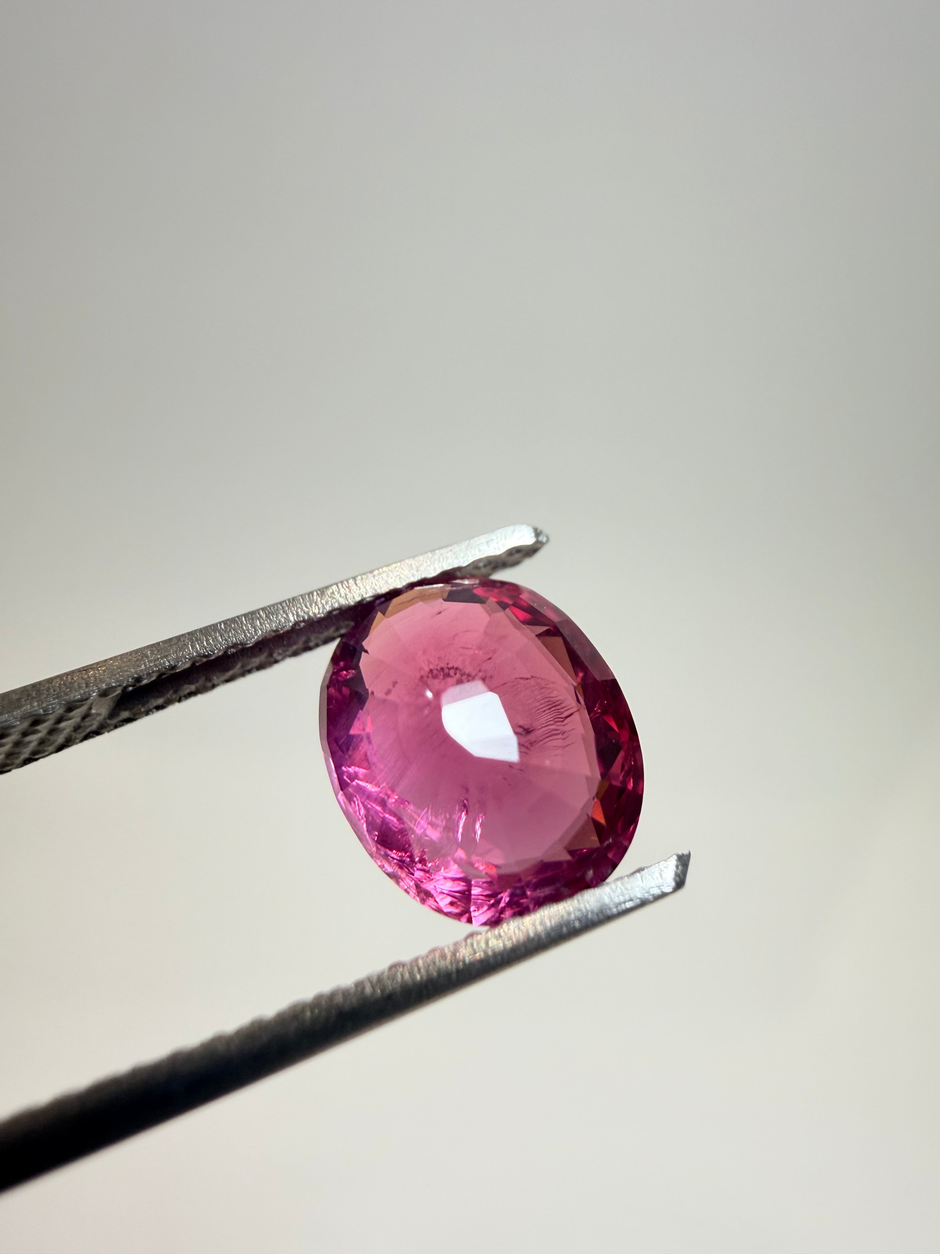 Natural untreated pink Mahenge spinel, 2.09 ct oval, Tanzania