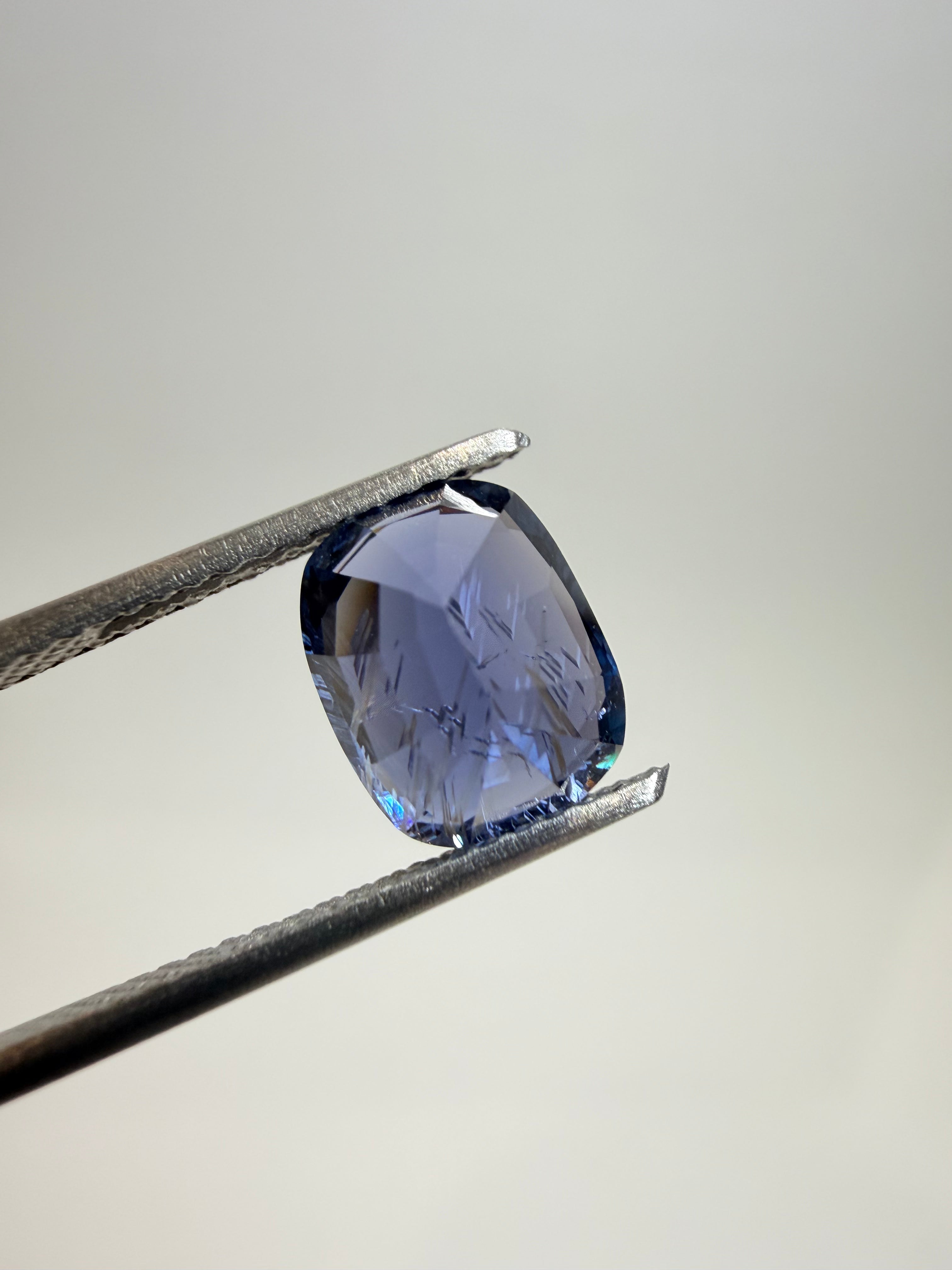 Natural untreated blue spinel, 2.58 ct elongated cushion, Luc Yen Vietnam