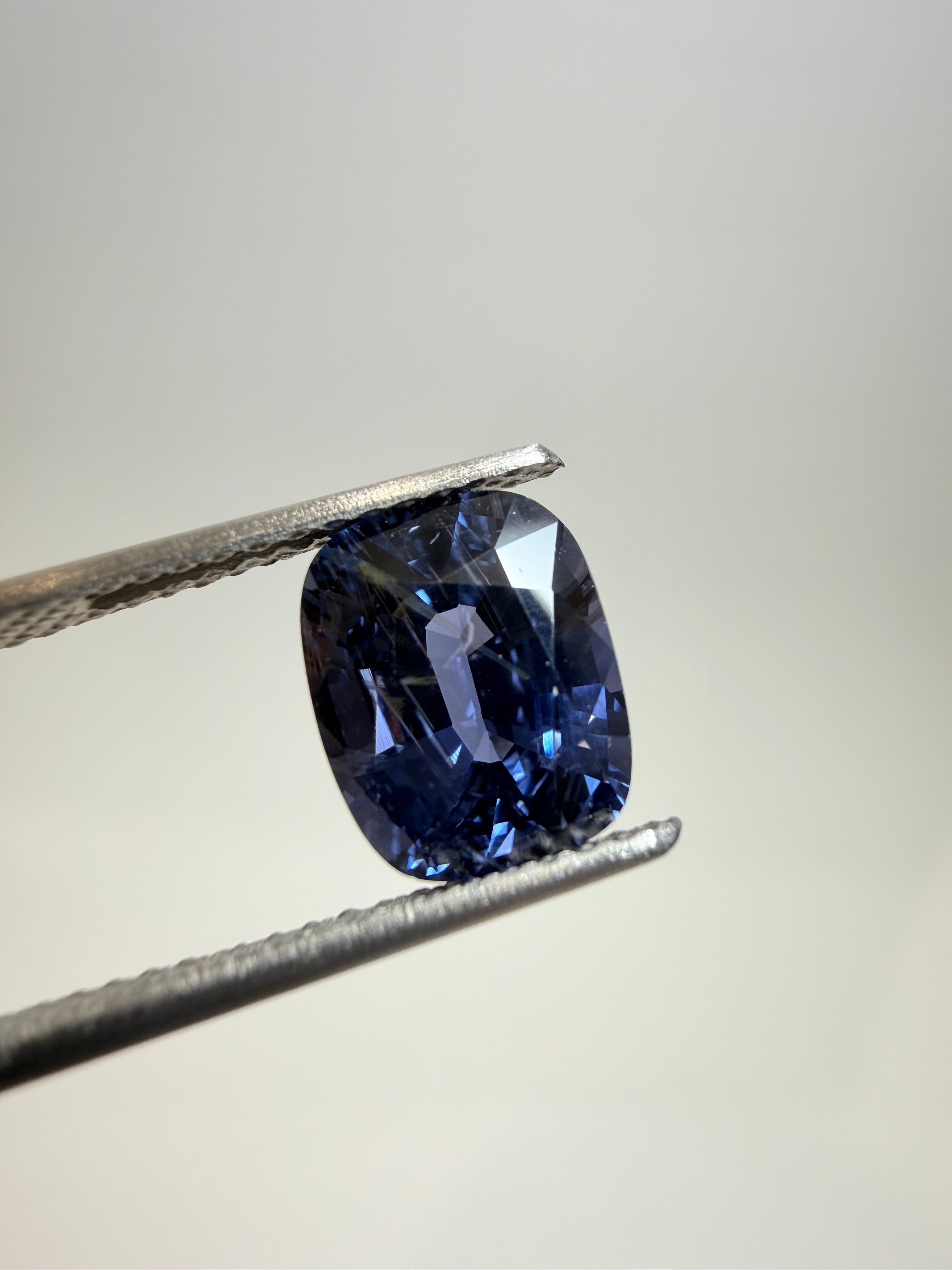 Natural untreated blue spinel, 2.58 ct elongated cushion, Luc Yen Vietnam