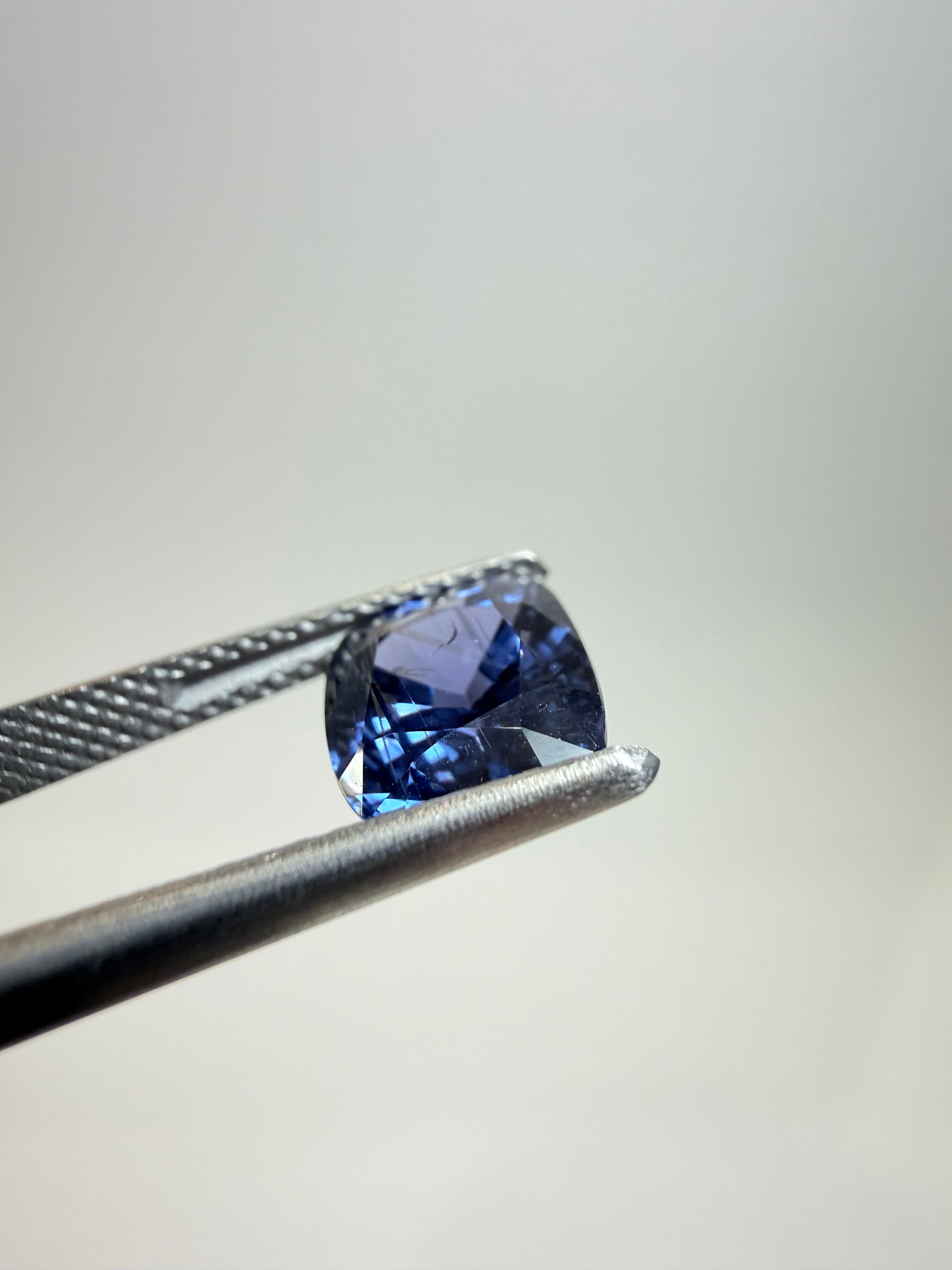 Natural untreated blue spinel, 2.58 ct elongated cushion, Luc Yen Vietnam
