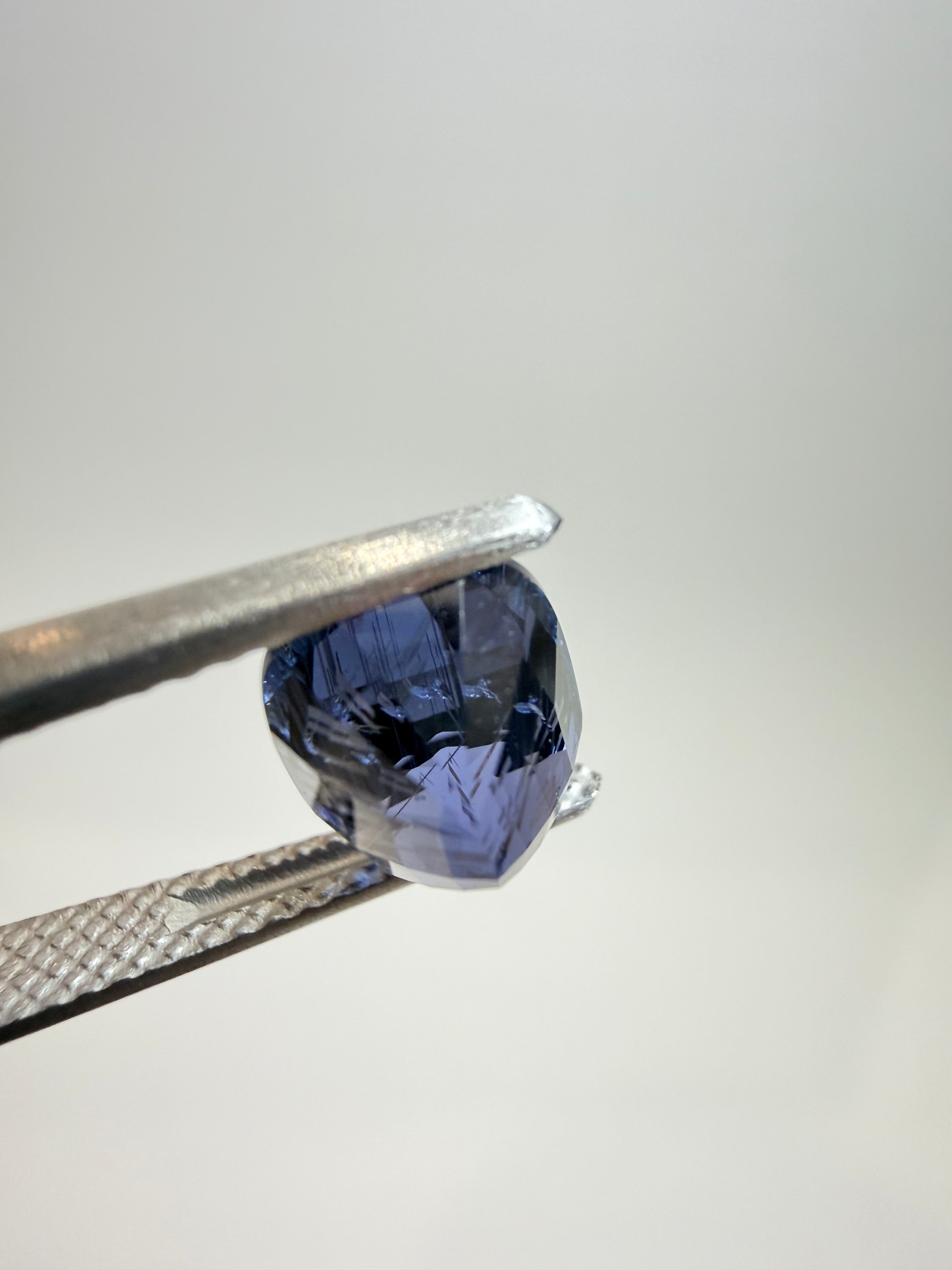 Natural untreated blue spinel, 2.58 ct elongated cushion, Luc Yen Vietnam