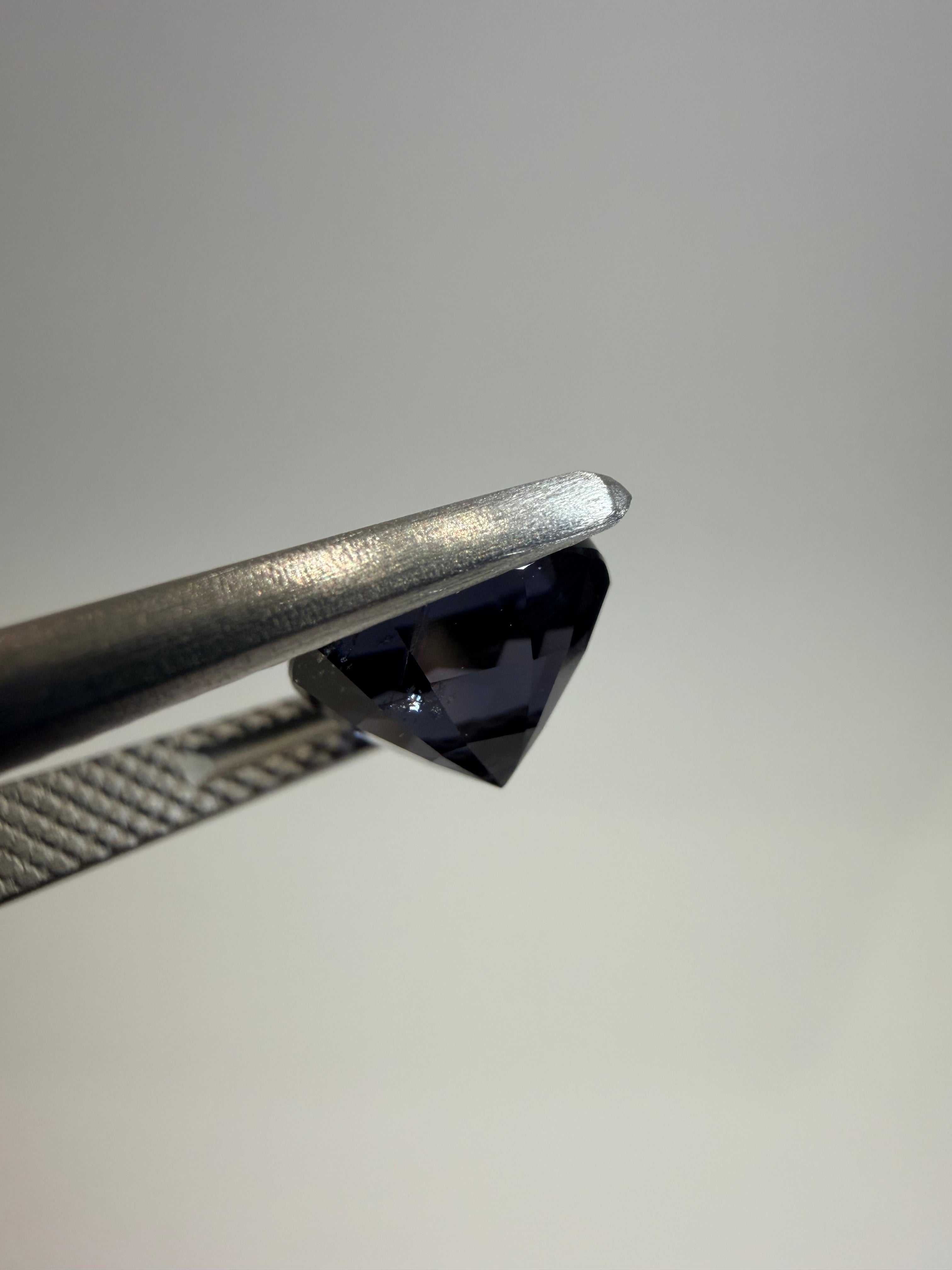 Natural untreated blue spinel, 2.65 ct cushion, Luc Yen Vietnam
