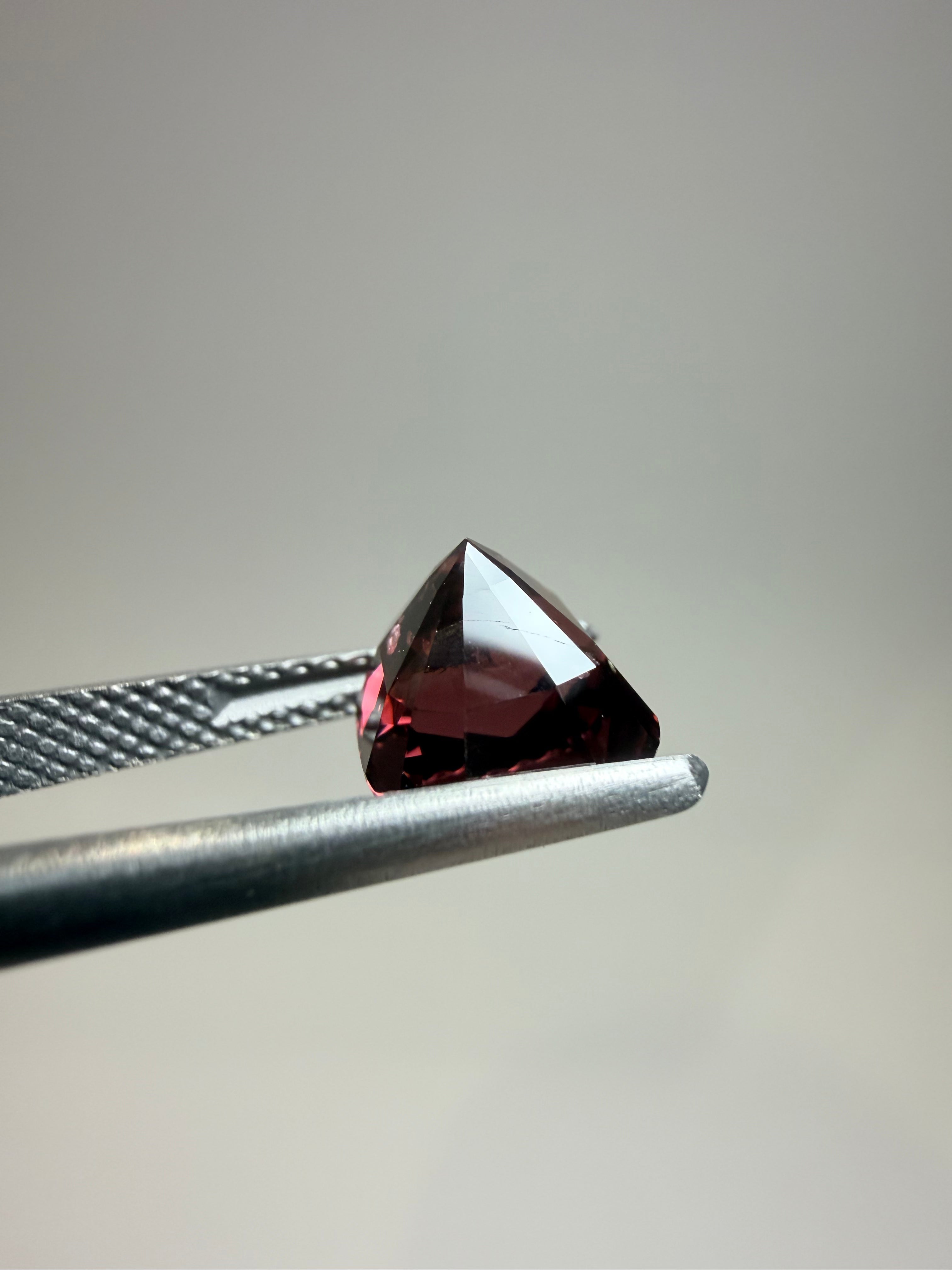 Natural untreated wine-red spinel, 3.18 ct cushion, Luc Yen Vietnam