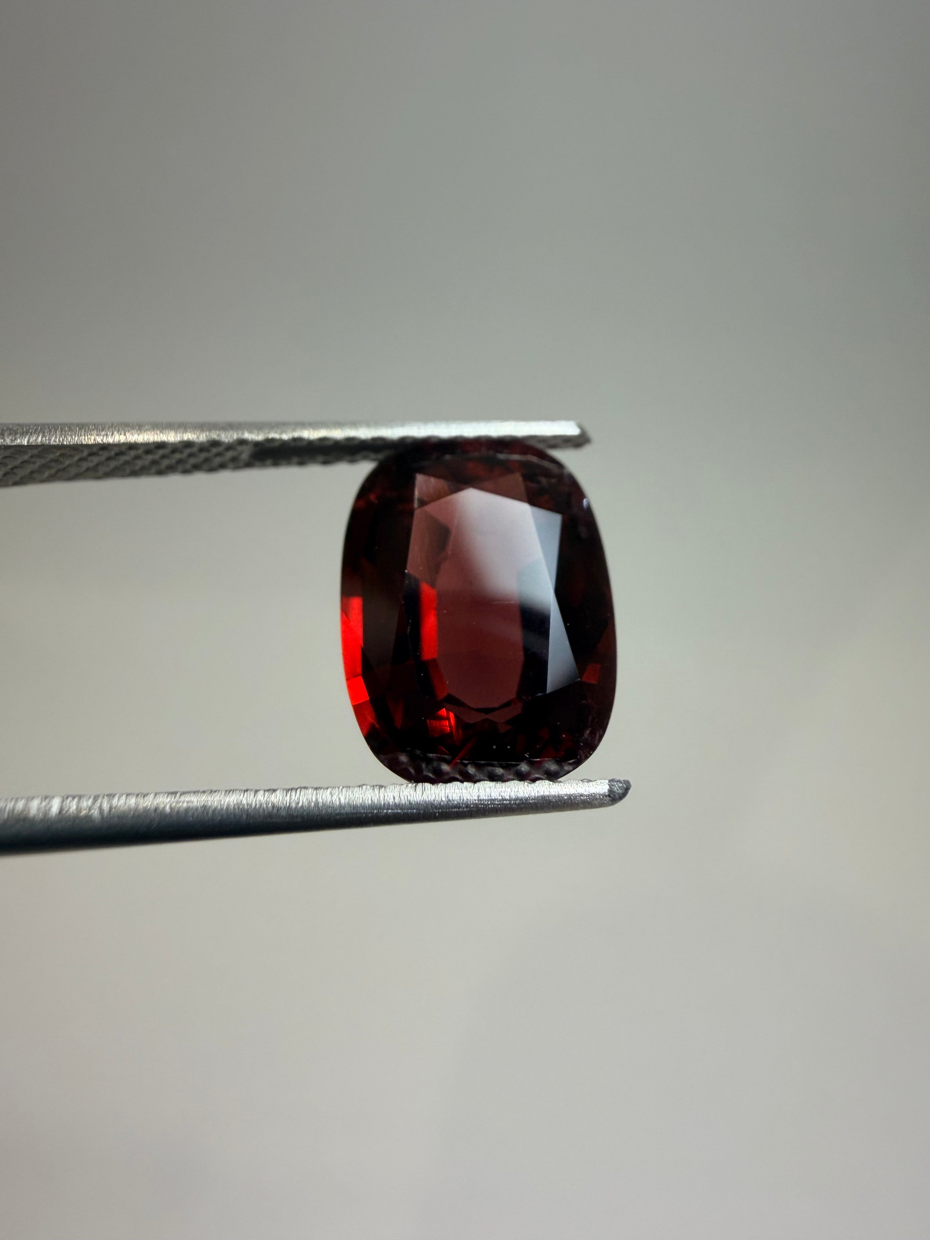 Natural untreated dark-red spinel, 3.89 ct elongated cushion, Luc Yen Vietnam