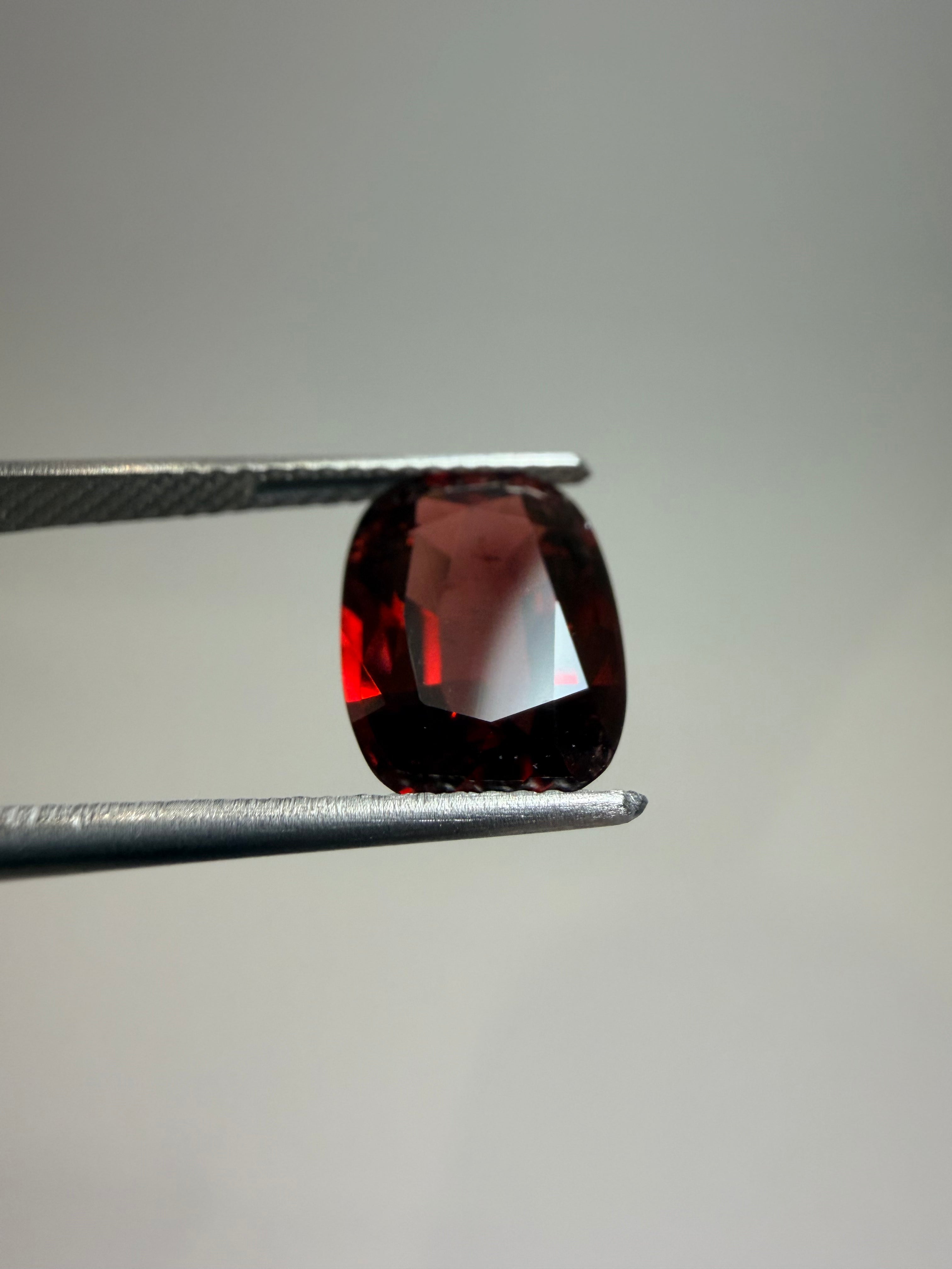 Natural untreated dark-red spinel, 3.89 ct elongated cushion, Luc Yen Vietnam